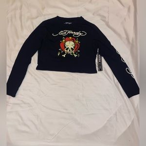 Ed Hardy Crop Top Long Sleeve
